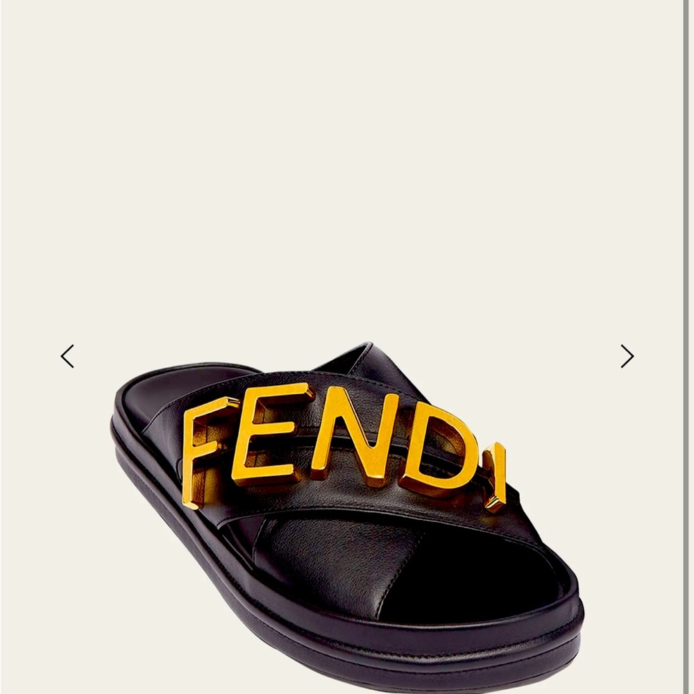 Fendi logo cross sandals